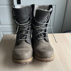 Timberland Dark Grey Lace-Up Boots
